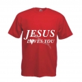 Tricou inscriptionat Jesus loves you!